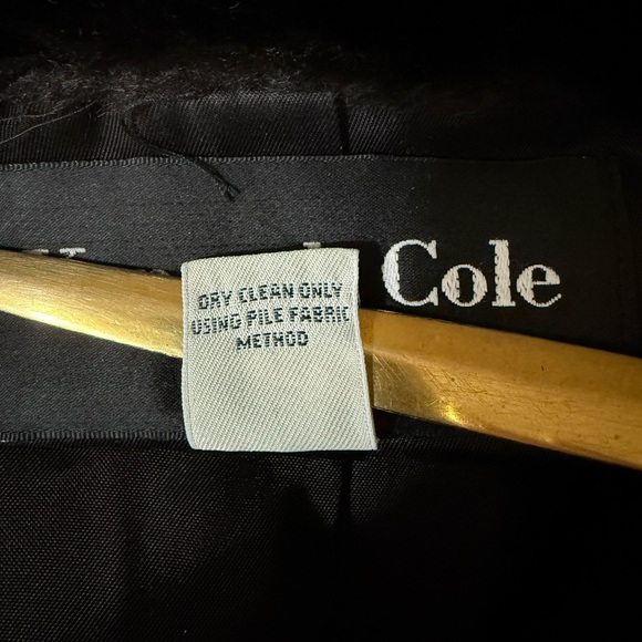 Kenneth Cole Dark Brown Faux Fur Teddy Jacket - Picture 6 of 6